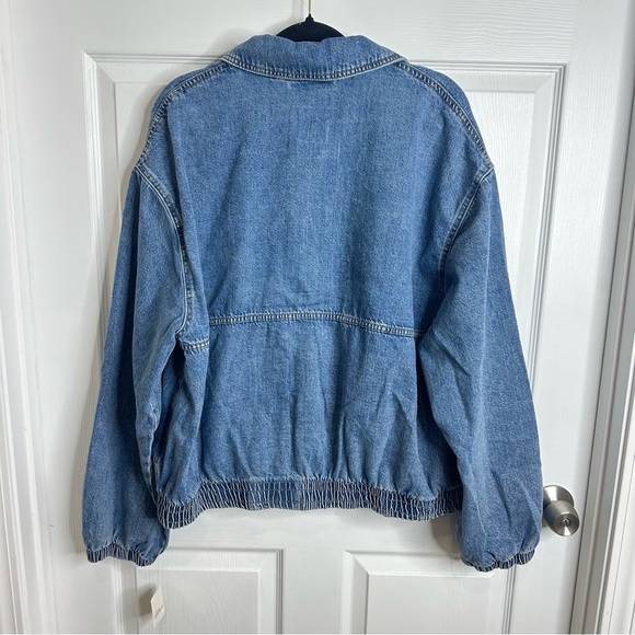 Free People NWT Birdie bomber Denim Jacket XL - Picture 9 of 12